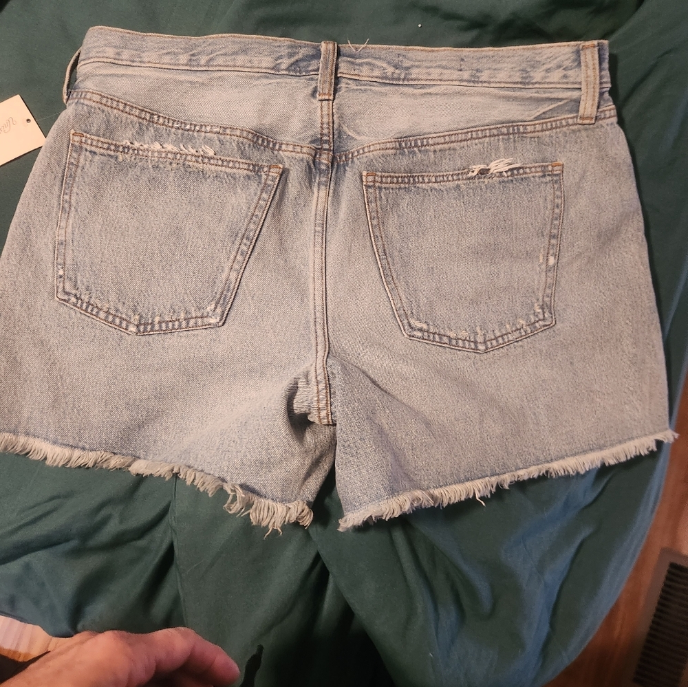 Universal Thread Blue Jean Shorts Distressed Frayed Hem